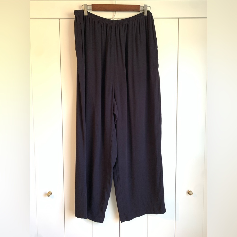 Eileen Fisher‎ Women's Elastic Pull On Pants Navy Size 1X